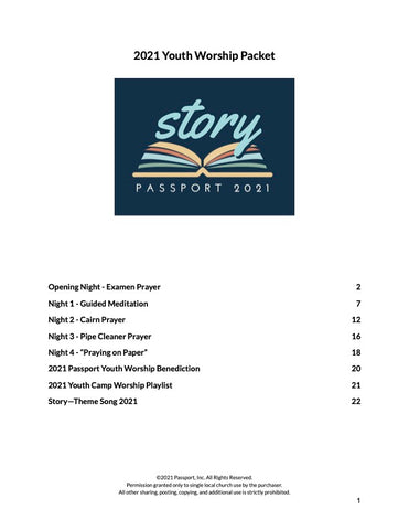 2021 Youth Worship Packet