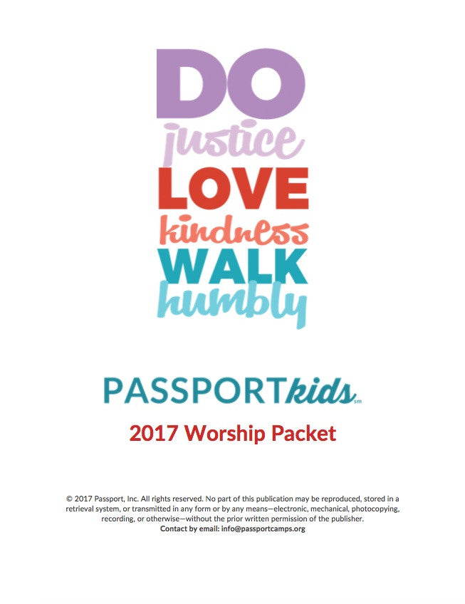 2017 PASSPORTkids Worship Packet