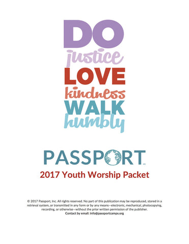 2017 Youth Worship Packet